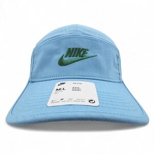 Nike Fly Hat Mens Sz M/L Futura Blue/ Green 5 Panel Unstructured Running Cap NEW